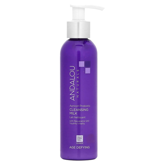 Andalou Naturals-Cleansing Milk-Apricot Probiotic-Age Defying-6 fl oz (178 ml)