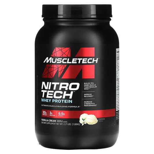 MuscleTech-Nitro Tech-Whey Protein-Vanilla Cream-2.21 lbs (1 kg)