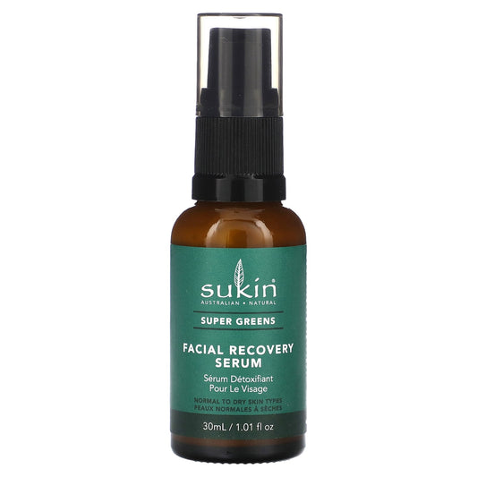 Sukin-Super Greens-Facial Recovery Serum-1.01 fl oz (30 ml)