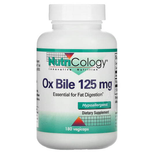 Nutricology-Ox Bile-125 mg-180 Vegicaps