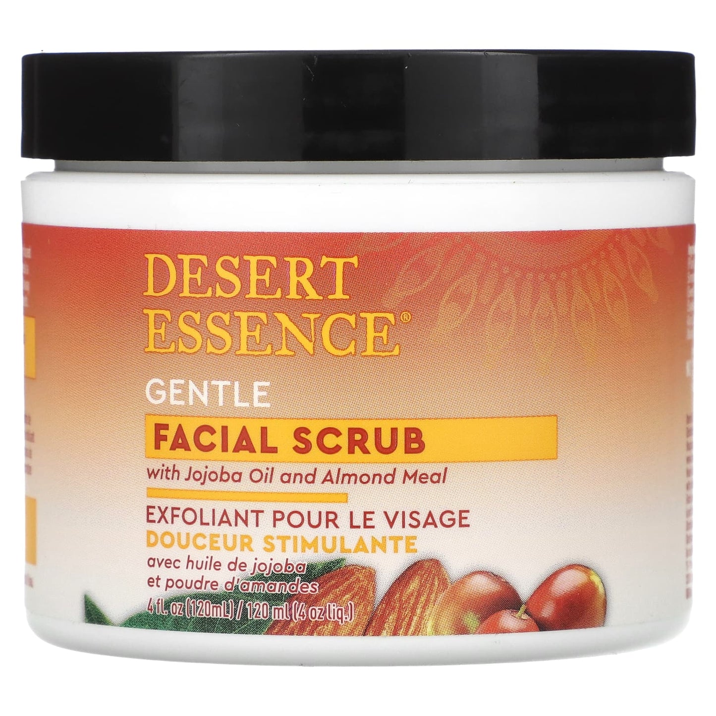 Desert Essence-Gentle Facial Scrub with Jojoba Oil and Almond Meal-4 fl oz (120 ml)