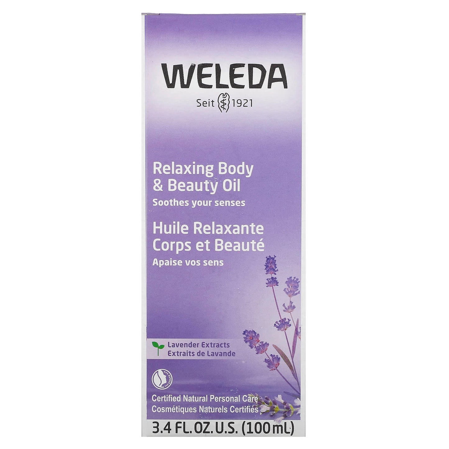 Weleda, Relaxing Body & Beauty Oil, Lavender Extracts, 3.4 fl oz (100 ml)