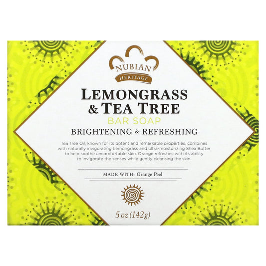 Nubian Heritage-Lemongrass & Tea Tree Bar Soap-5 oz (142 g)