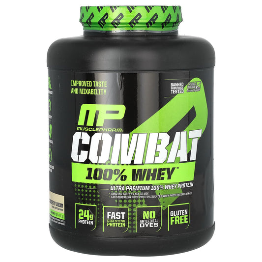 MusclePharm-Combat 100% Whey Protein-Cookies 'N' Cream-5 lbs (2,240 g)