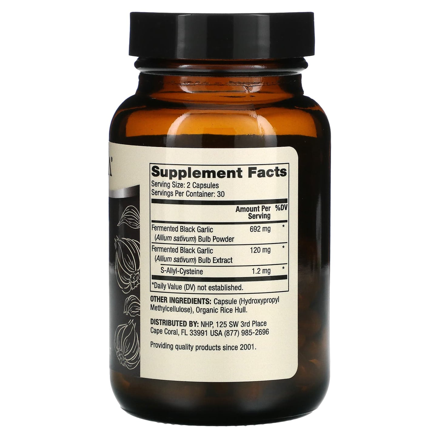 Dr. Mercola, Fermented Black Garlic, 60 Capsules