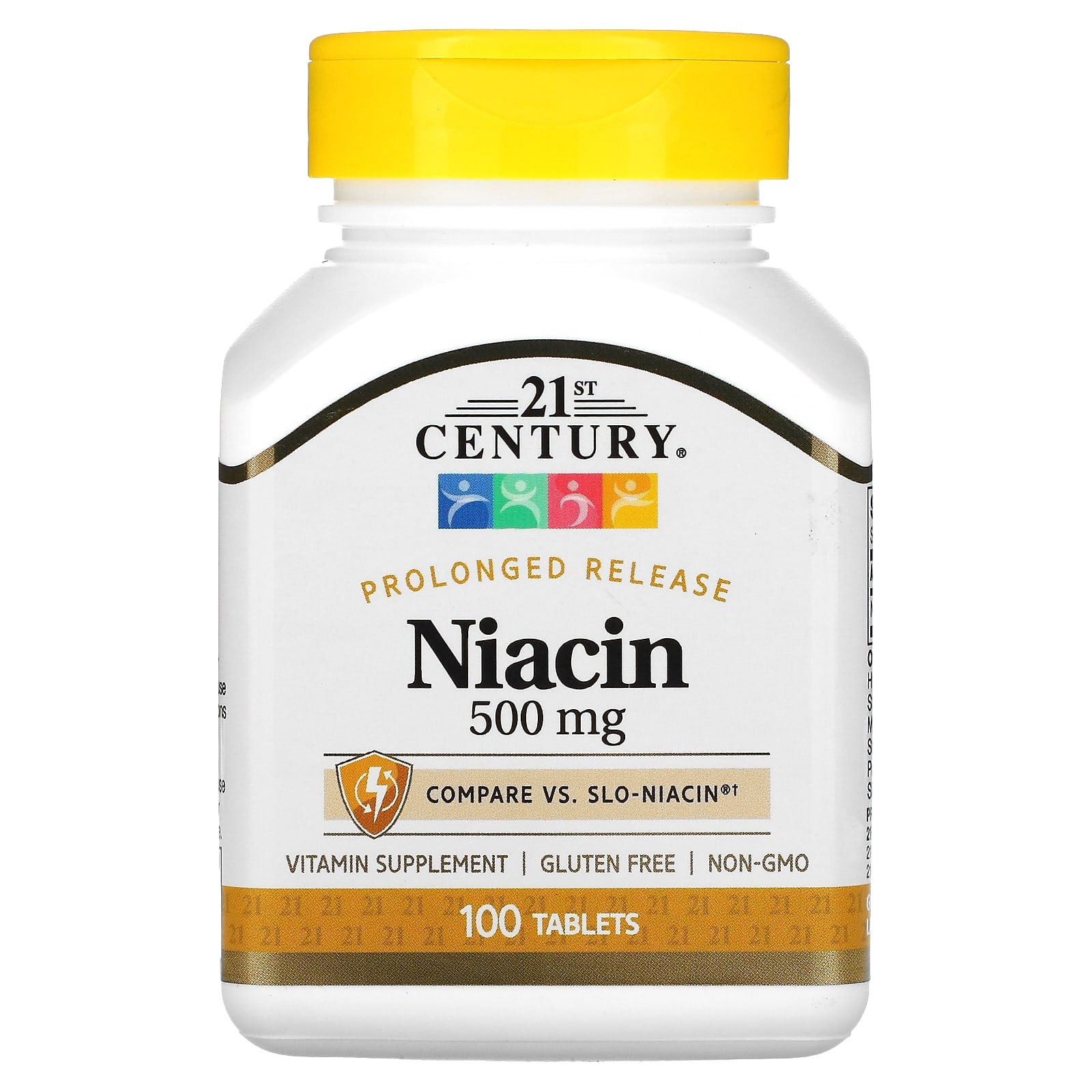 21st Century-Niacin-Prolonged Release-500 mg-100 Tablets