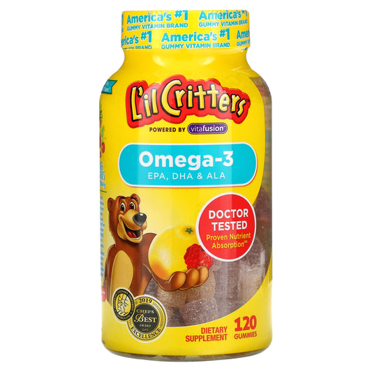 L'il Critters-Omega-3-Raspberry-Lemonade -120 Gummies