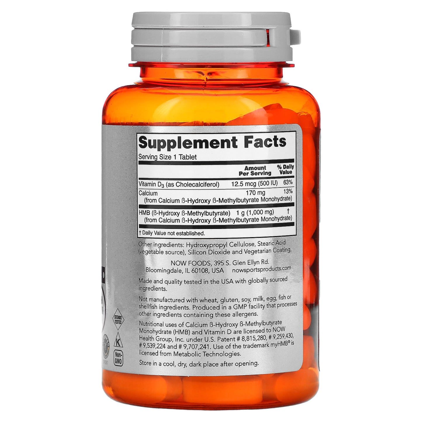 NOW Foods, Sports, HMB, Double Strength, 1,000 mg, 90 Tablets