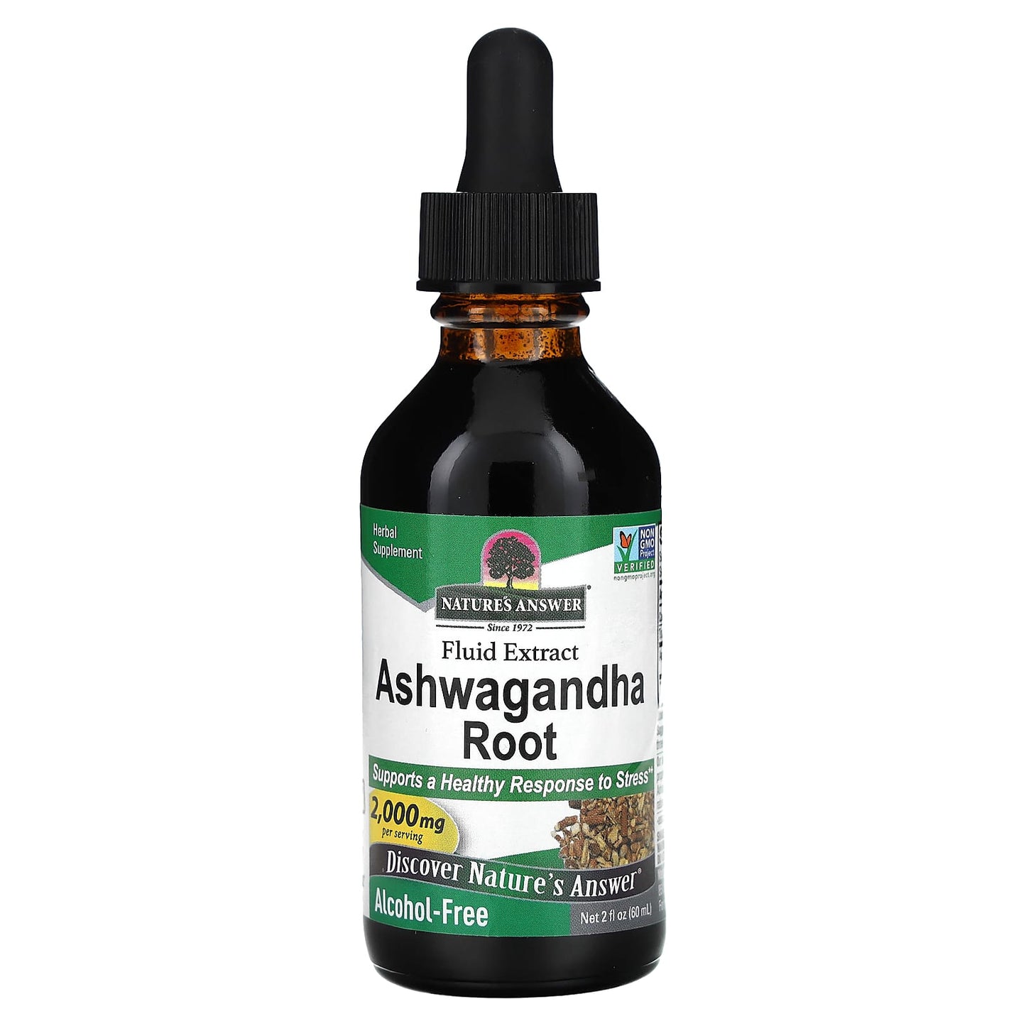 Nature's Answer-Ashwagandha Root-Fluid Extract-Alcohol-Free-2,000 mg-2 fl oz (60 ml)