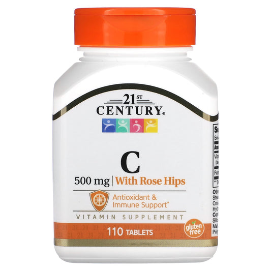 21st Century-Vitamin C with Rose Hips-500 mg-110 Tablets