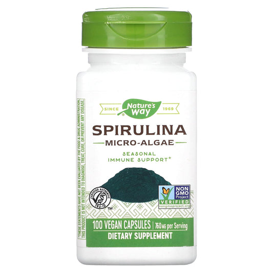 Nature's Way-Spirulina Micro-Algae-380 mg-100 Vegan Capsules