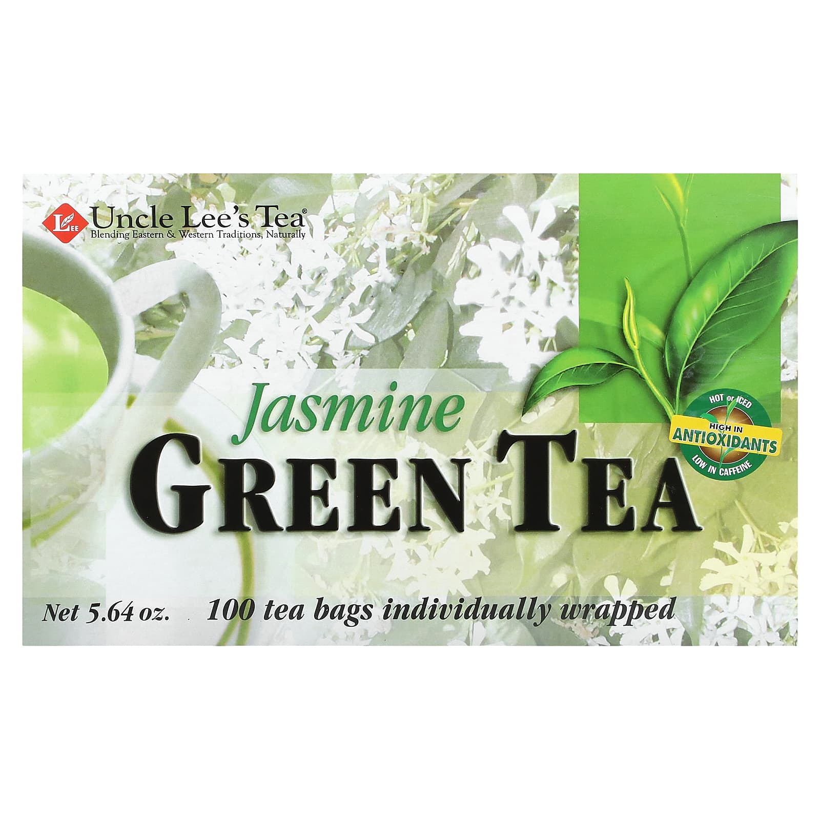 Uncle Lee's Tea-Jasmine Green Tea-100 Tea Bags-5.64 oz