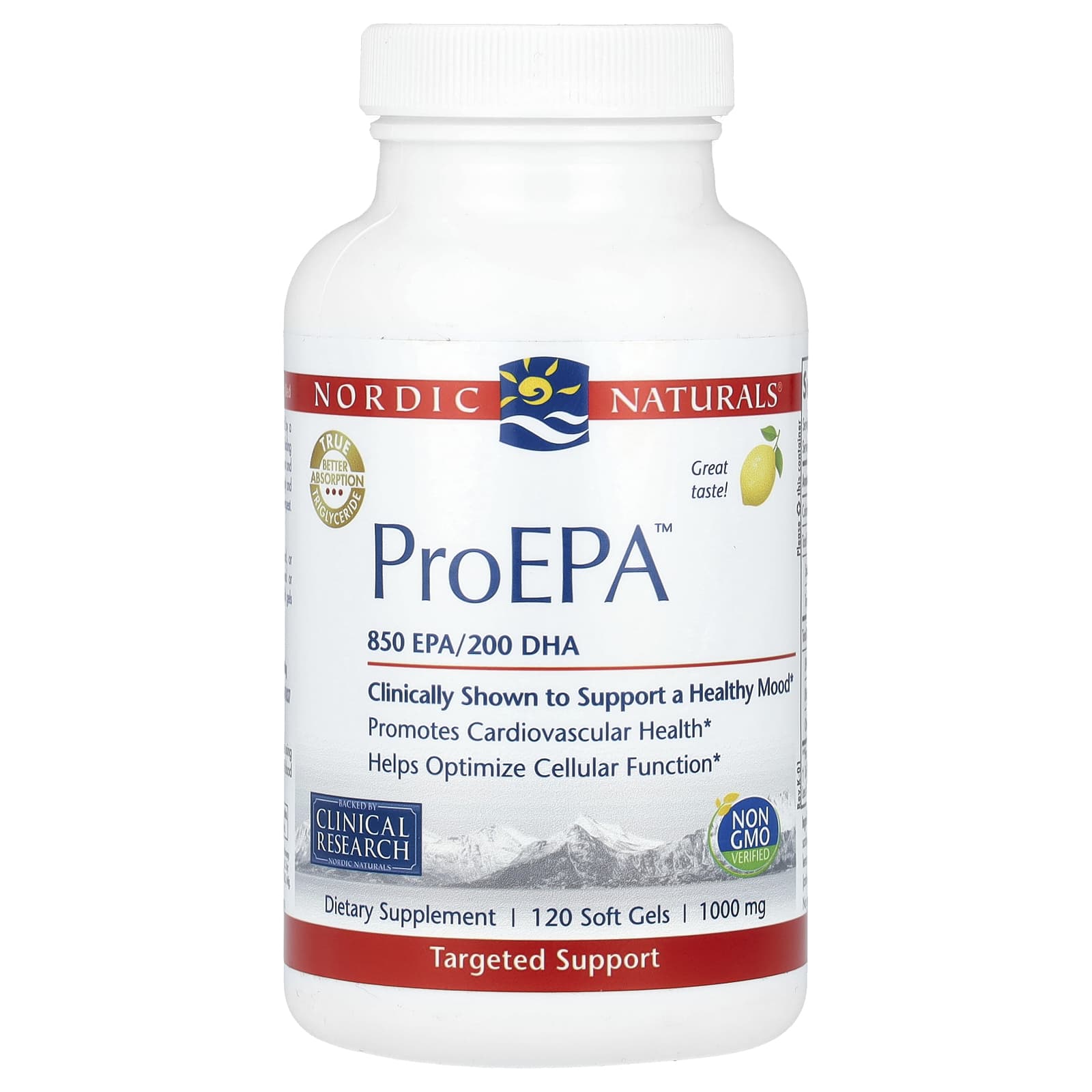 Nordic Naturals-ProEPA-Lemon-1,000 mg-120 Softgels (500 mg per Softgel)