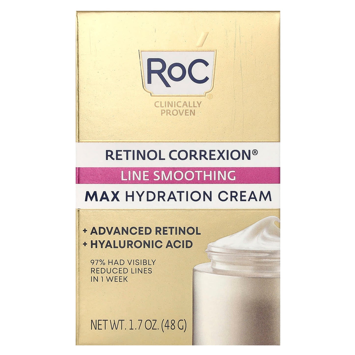 RoC, Retinol Correxion, Line Smoothing Max Hydration Cream, 1.7 oz (48 g)