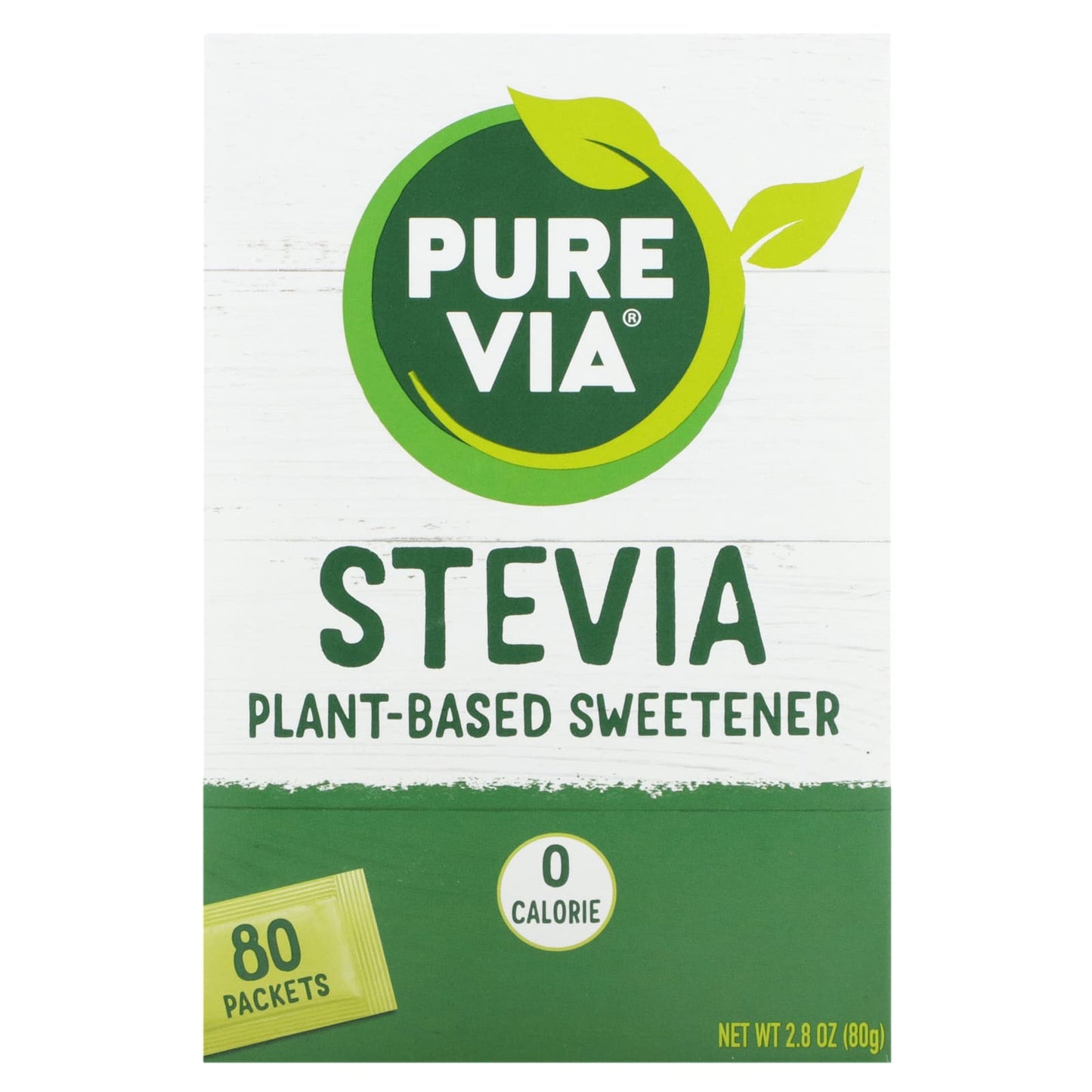 Pure Via-Stevia-80 Packets-2.8 oz (80 g)