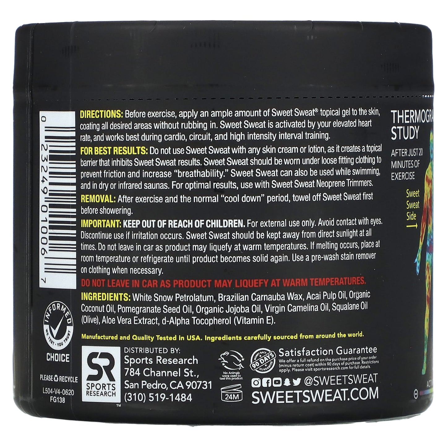 Sports Research, Sweet Sweat, Workout Enhancer, Unscented, 13.5 oz (383 g)