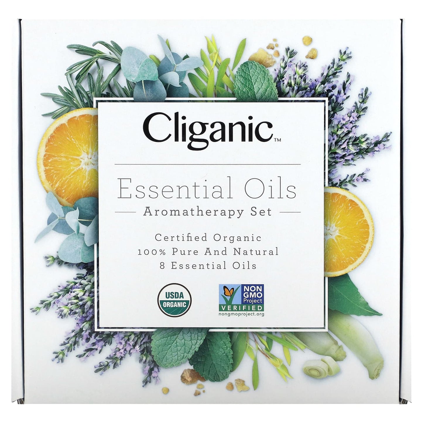 Cliganic, 100% Pure Essential Oil, Aromatherapy Set, 8 Piece Set