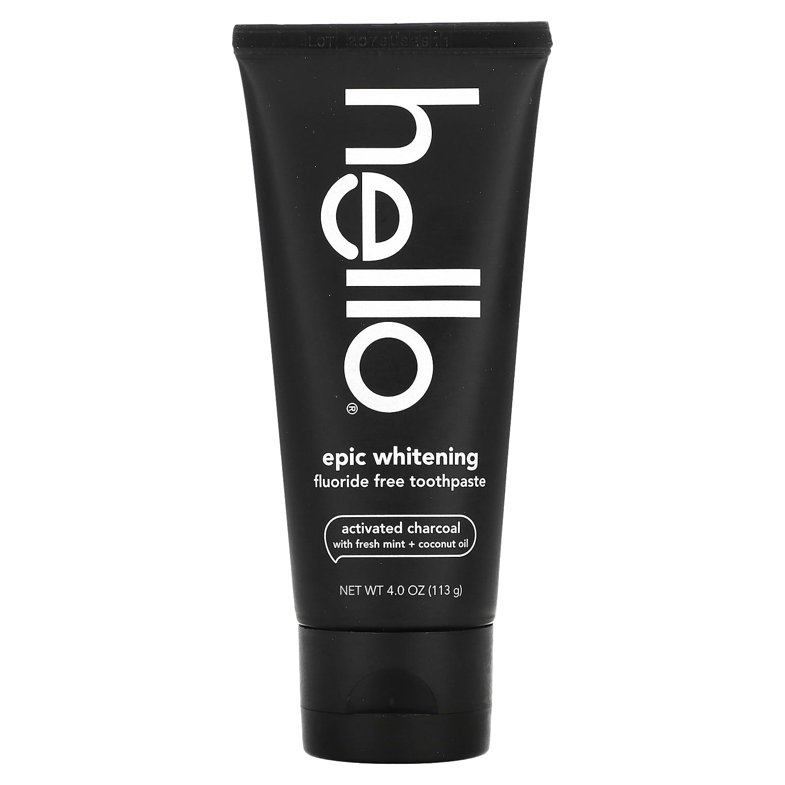 Hello-Epic Whitening Fluoride Free Toothpaste-Activated Charcoal-With Fresh Mint & Coconut Oil-4 oz (113 g)