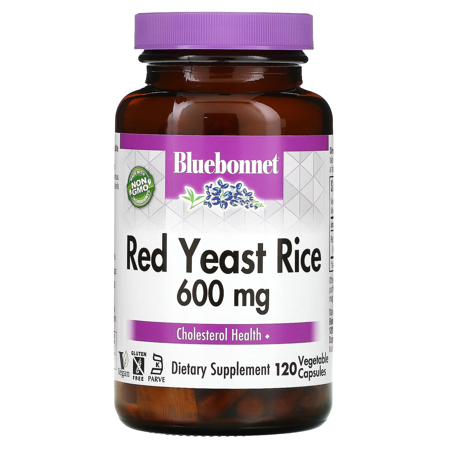 Bluebonnet Nutrition-Red Yeast Rice-600 mg-120 Vegetable Capsules