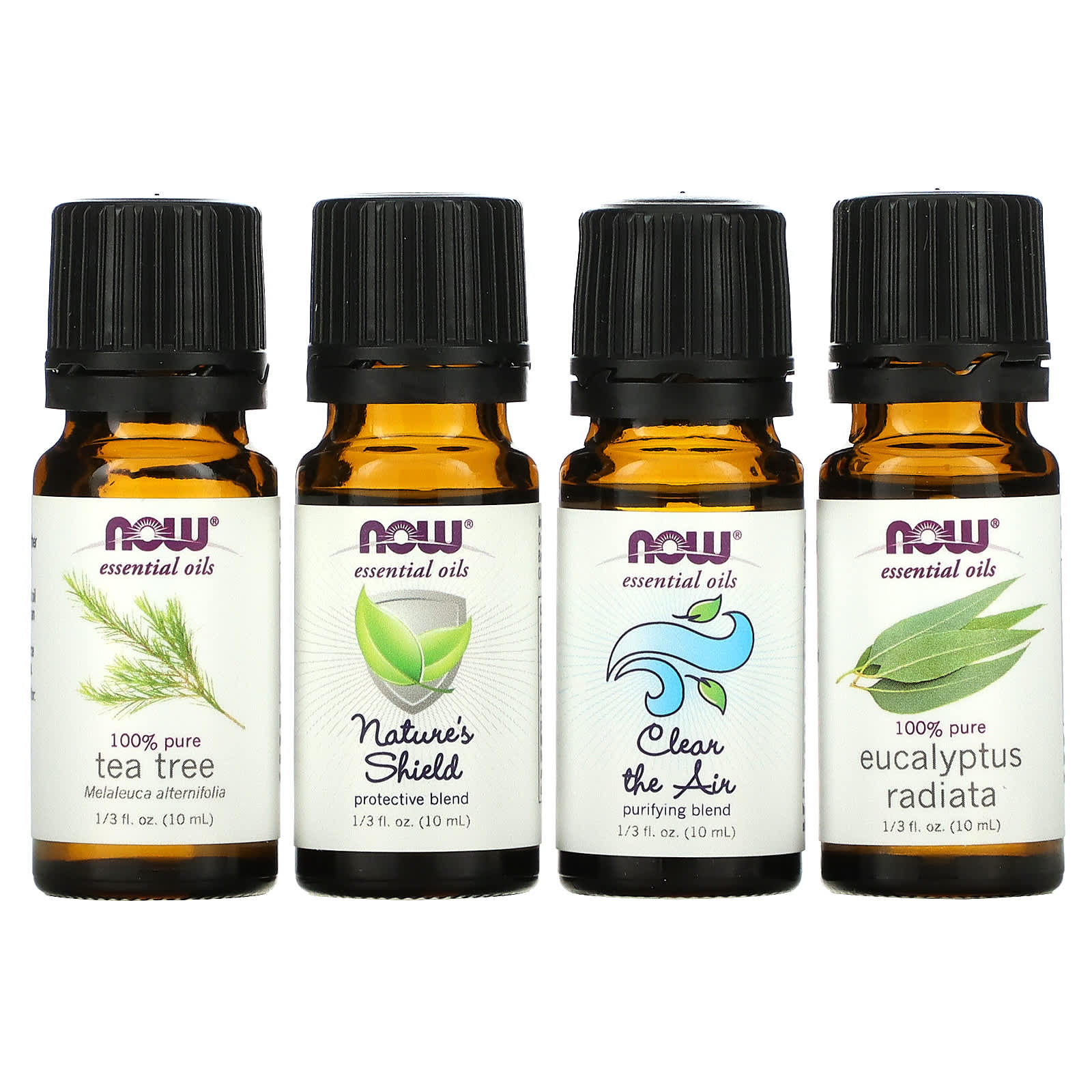 NOW Foods-Seasonal Changes-Balancing Essential Oils Kit-4 Bottles-1/3 fl oz. (10 ml) Each