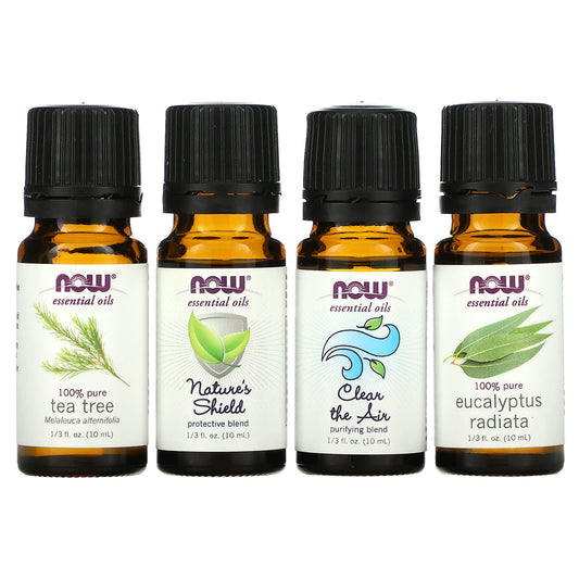 NOW Foods-Seasonal Changes-Balancing Essential Oils Kit-4 Bottles-1/3 fl oz. (10 ml) Each