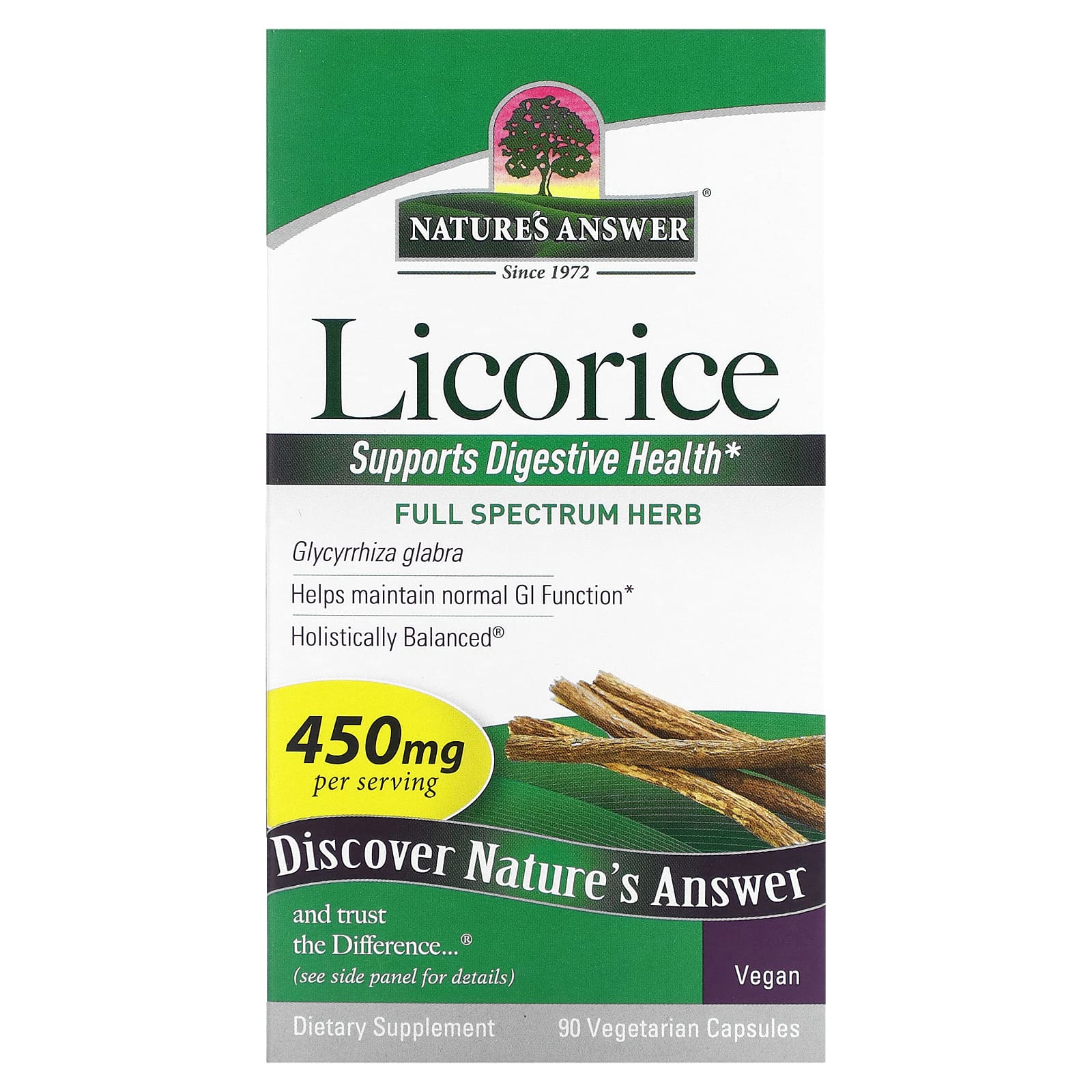 Nature's Answer-Licorice-450 mg-90 Vegetarian Capsules