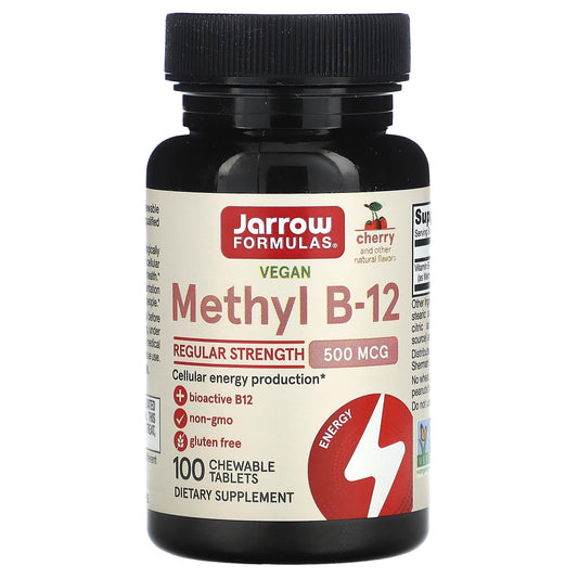 Jarrow Formulas-Methyl B-12-Cherry -500 mcg-100 Chewable Tablets