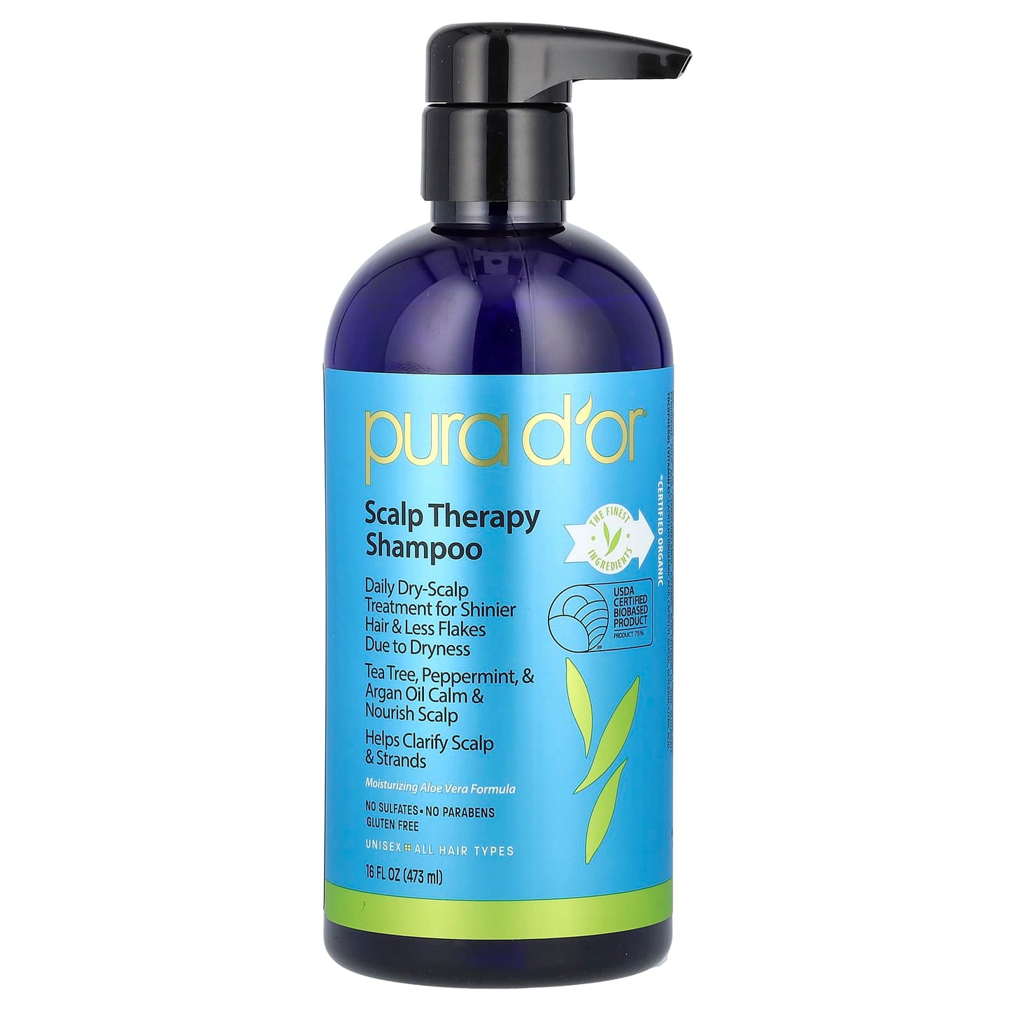 Pura D'or-Scalp Therapy Shampoo-16 fl oz (473 ml)