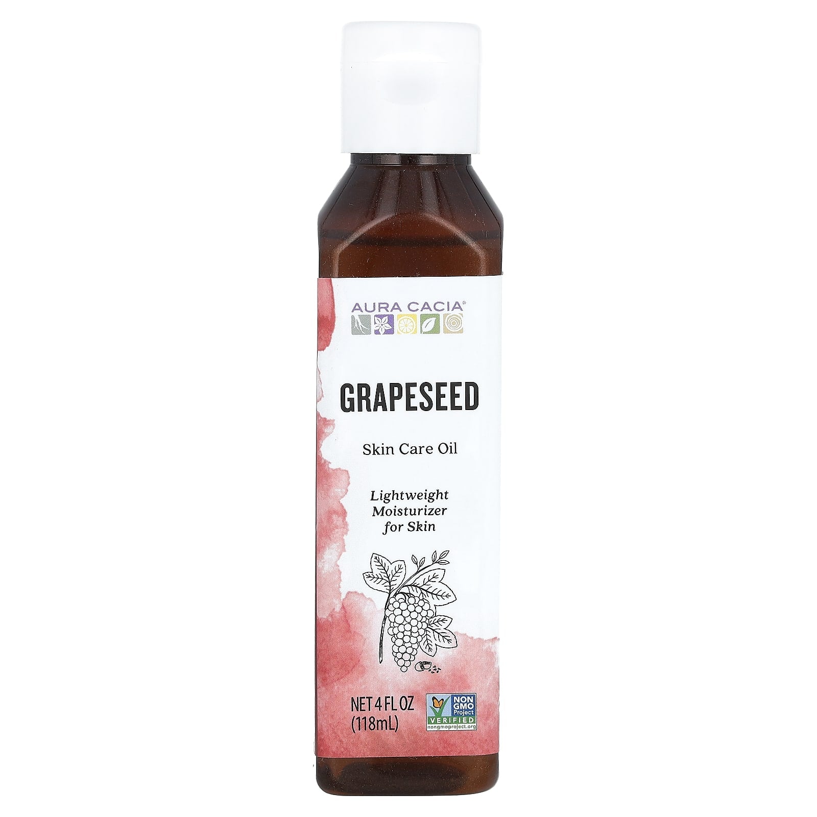 Aura Cacia-Skin Care Oil- Grapeseed-4 fl oz (118 ml)