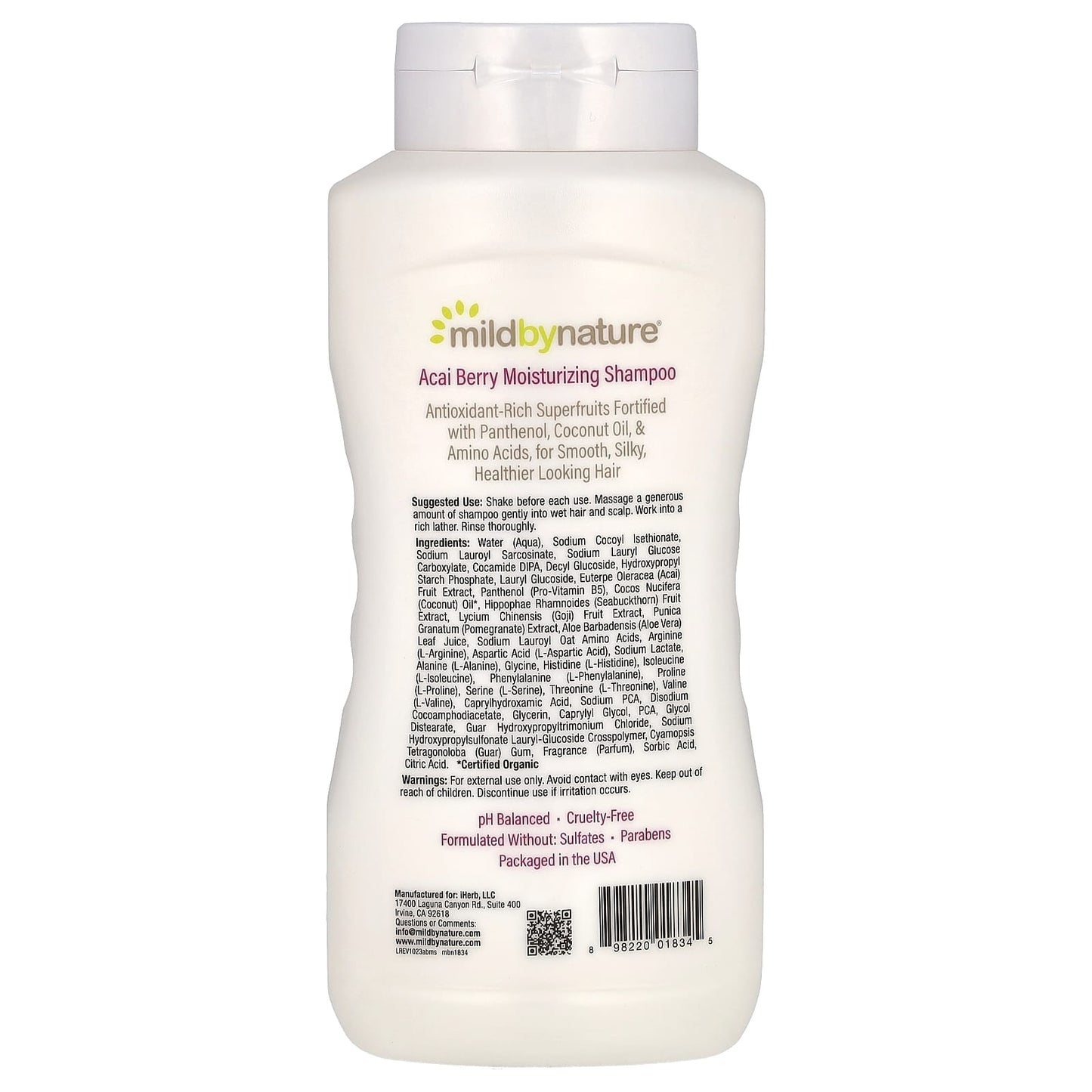 Mild By Nature, Acai Berry Moisturizing Shampoo, 16 fl oz (473 ml)