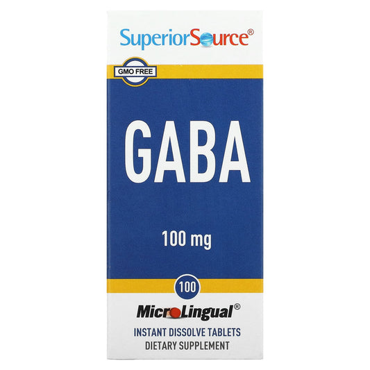 Superior Source-GABA-100 mg-100 MicroLingual Instant Dissolve Tablets