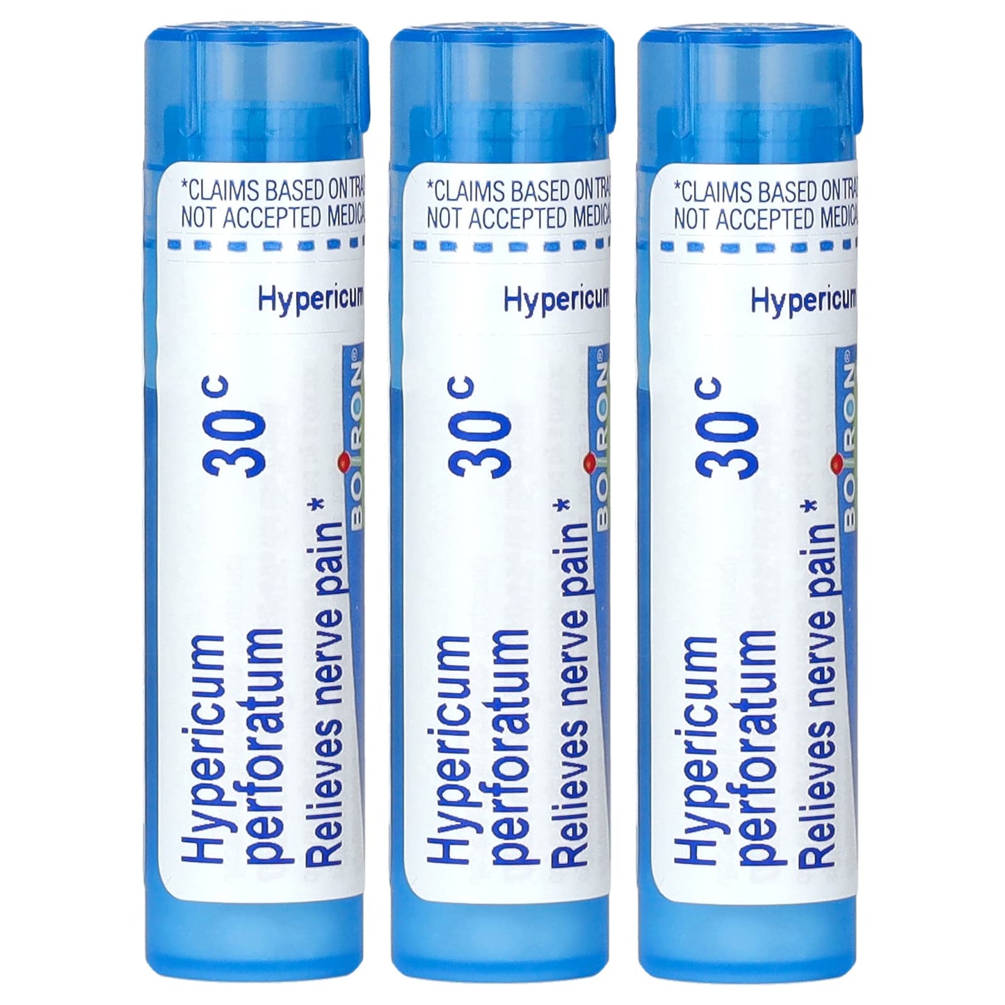 Boiron, Hypericum Perforatum, Meltaway Pellets, 30C, 3 Tubes, 80 Pellets Each