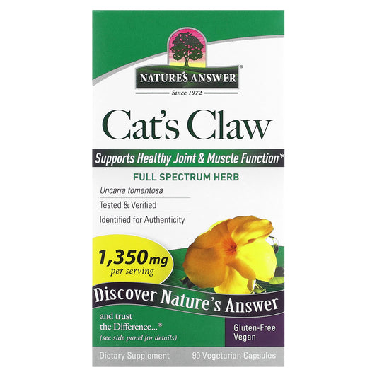 Nature's Answer-Cat's Claw-1,350 mg-90 Vegetarian Capsules (450 mg per Capsule)