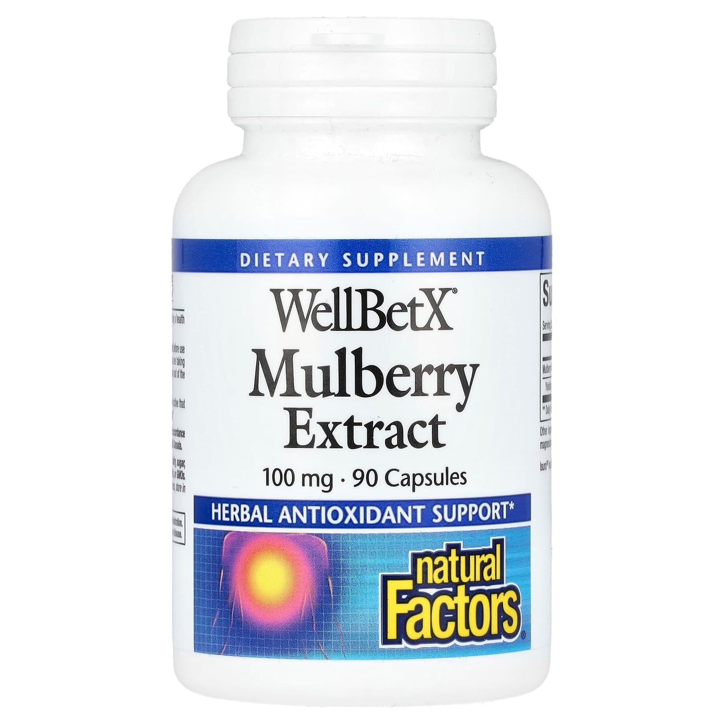 Natural Factors-WellBetX-Mulberry Extract-100 mg-90 Capsules