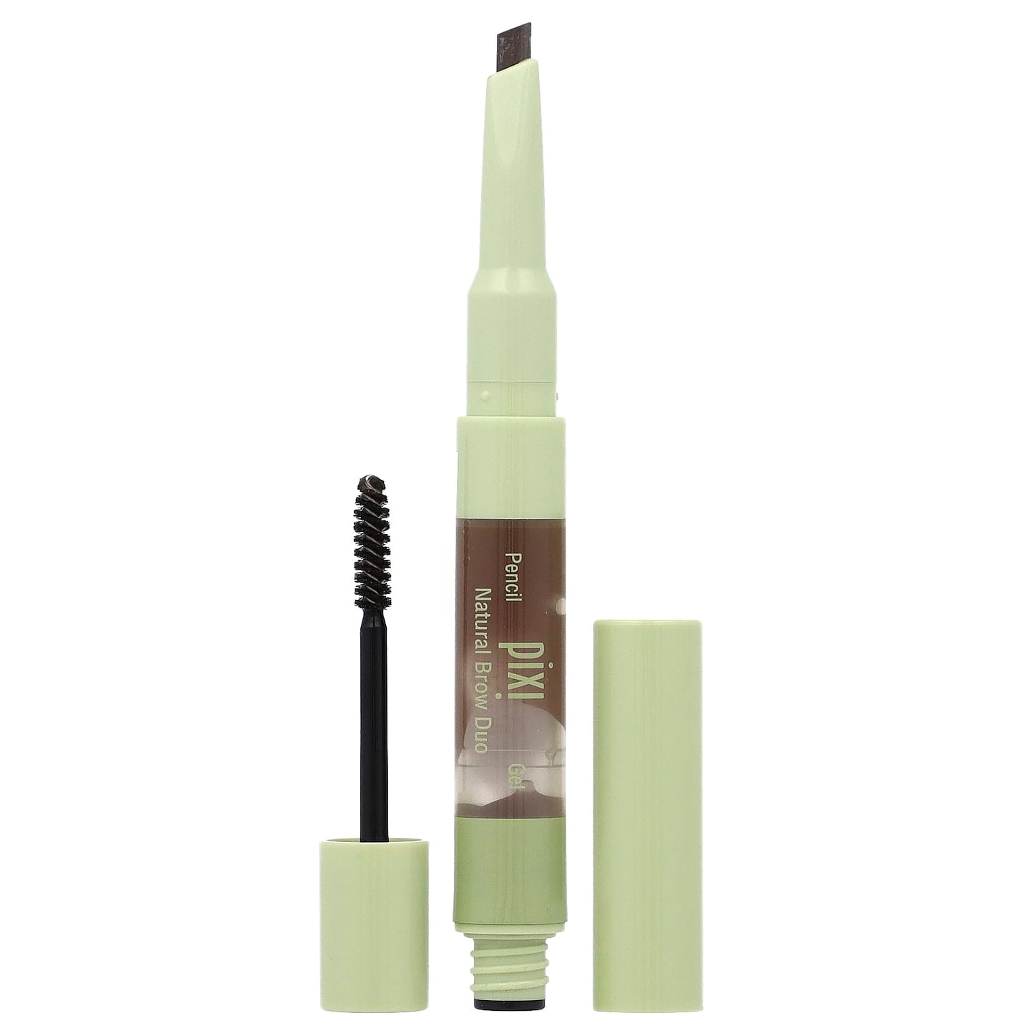 Pixi Beauty-2-In-1 Natural Brow Duo-Brow Pencil & Gel-0633  Deep Brunette-1 Count