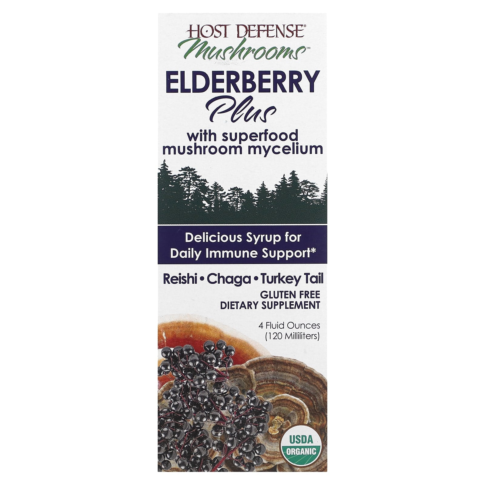 Fungi Perfecti-Mushrooms-Elderberry Plus-4 fl oz (120 ml)