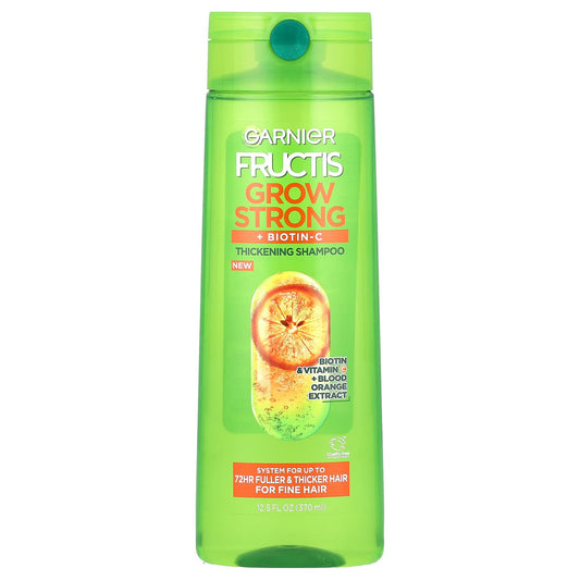 Garnier-Fructis-Grow Strong-Thickening-Shampoo-For Fine Hair-12.5 fl oz (370 ml)