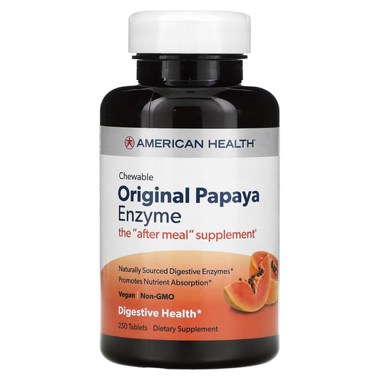 American Health-Original Chewable Papaya Enzyme-250 Tablets