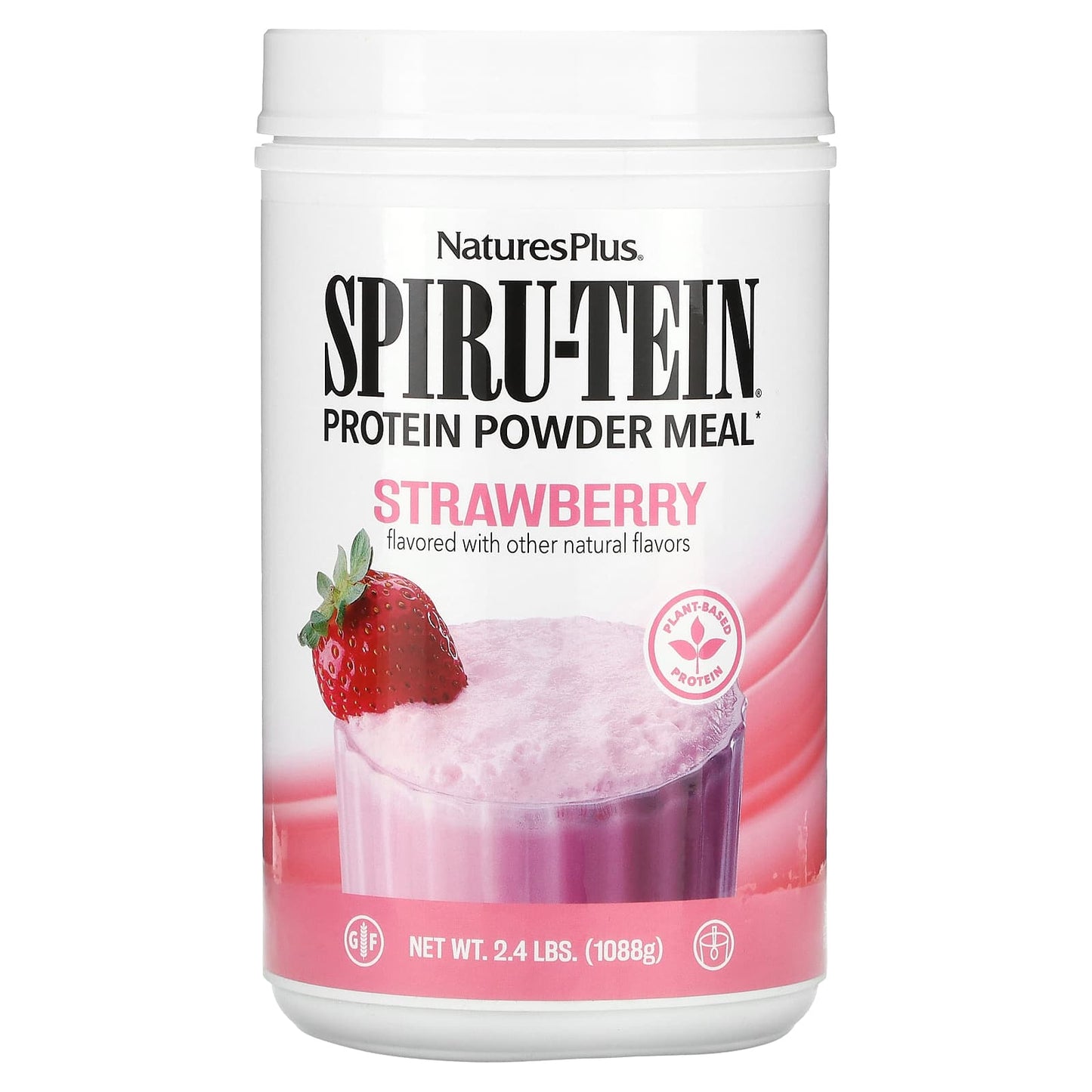 NaturesPlus-Spiru-Tein-Protein Powder Meal-Starwberry-2.4 lbs (1,088 g)