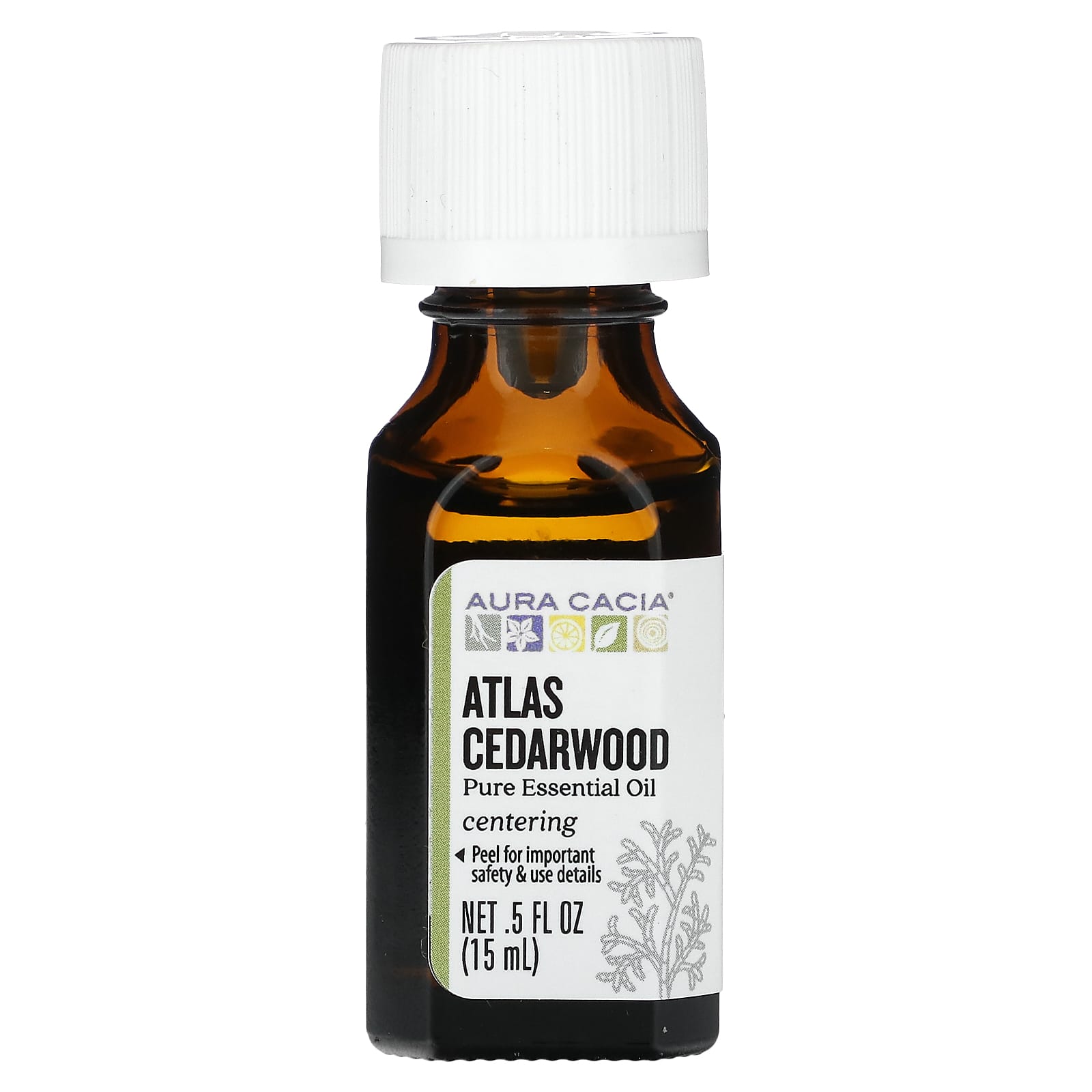 Aura Cacia-Pure Essential Oil-Atlas Cedarwood-0.5 fl oz (15 ml)