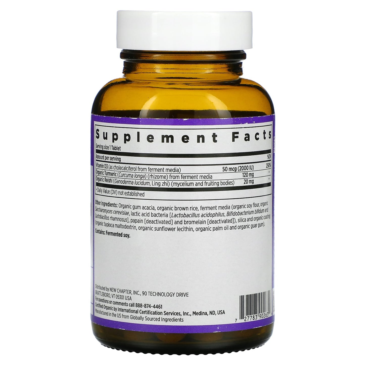 New Chapter, Fermented Vitamin D3, 2,000 IU, 60 Vegetarian Tablets