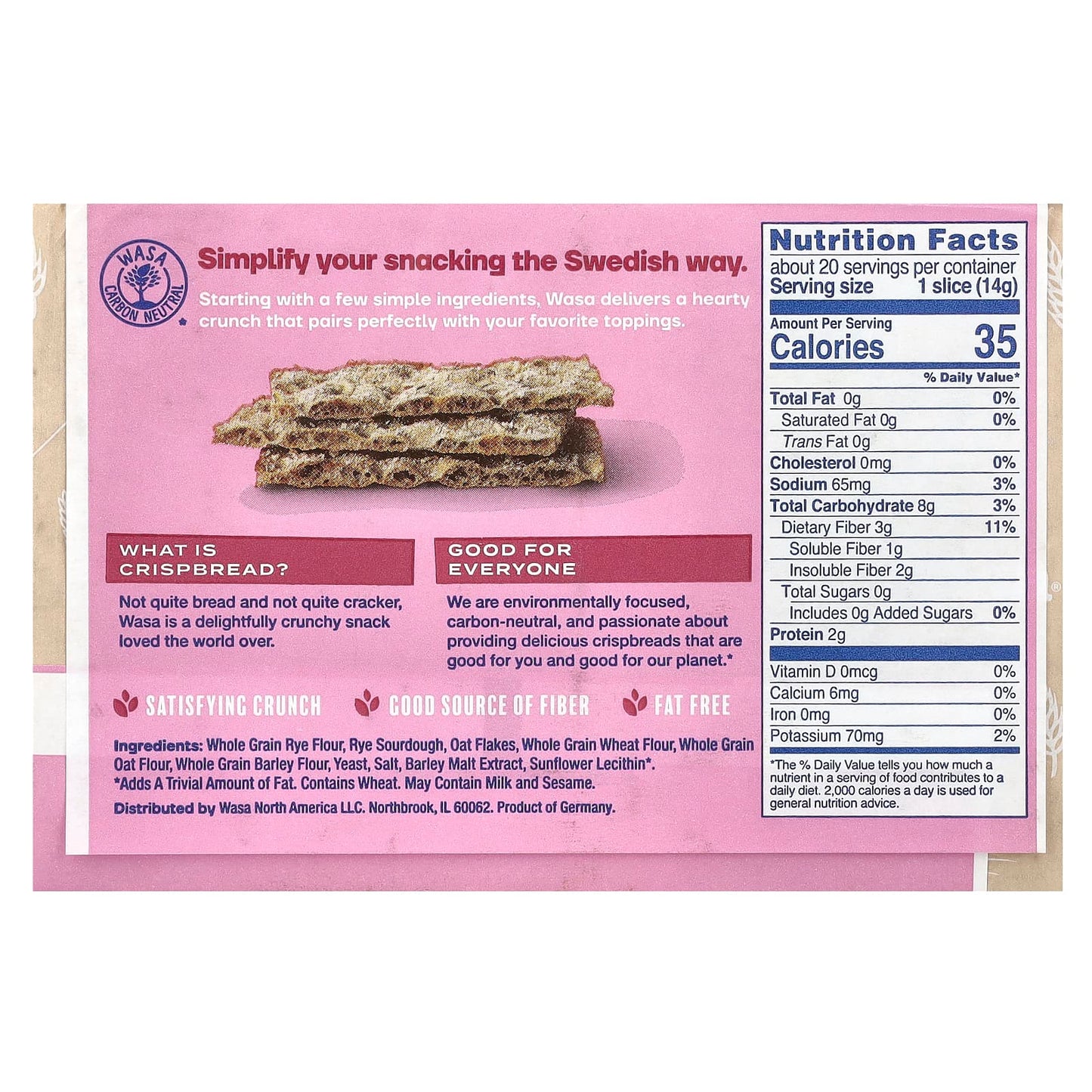 Wasa Flatbread, Crispbread, Multi Grain , 9.7 oz (275 g)