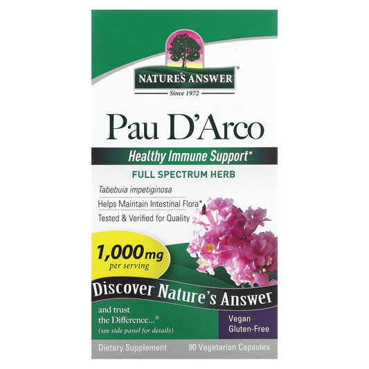 Nature's Answer-Pau D'Arco-1,000 mg-90 Vegetarian Capsules (500 mg per Capsule)