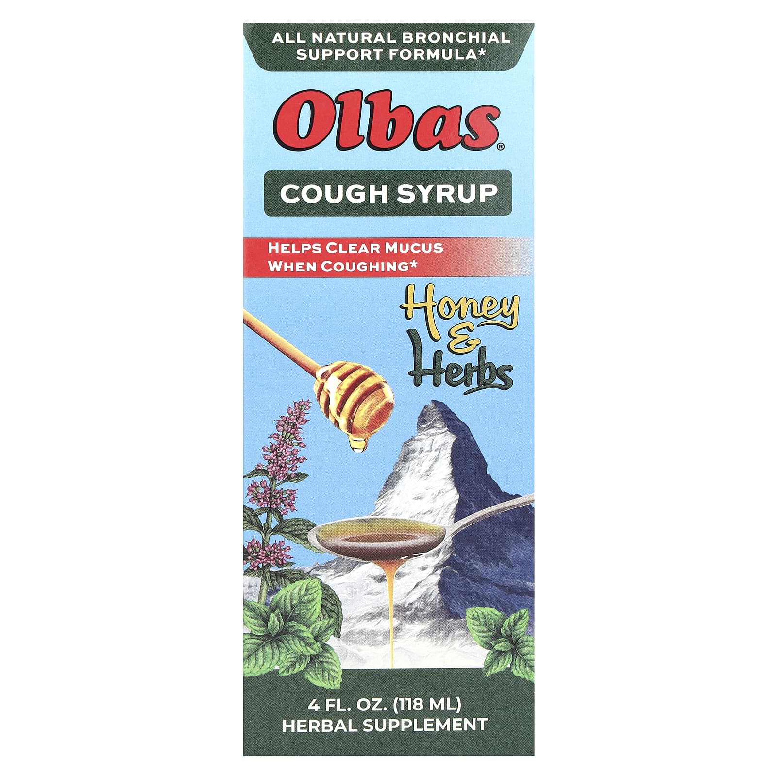 Olbas Therapeutic-Cough Syrup-Honey & Herbs-4 fl oz (118 ml)