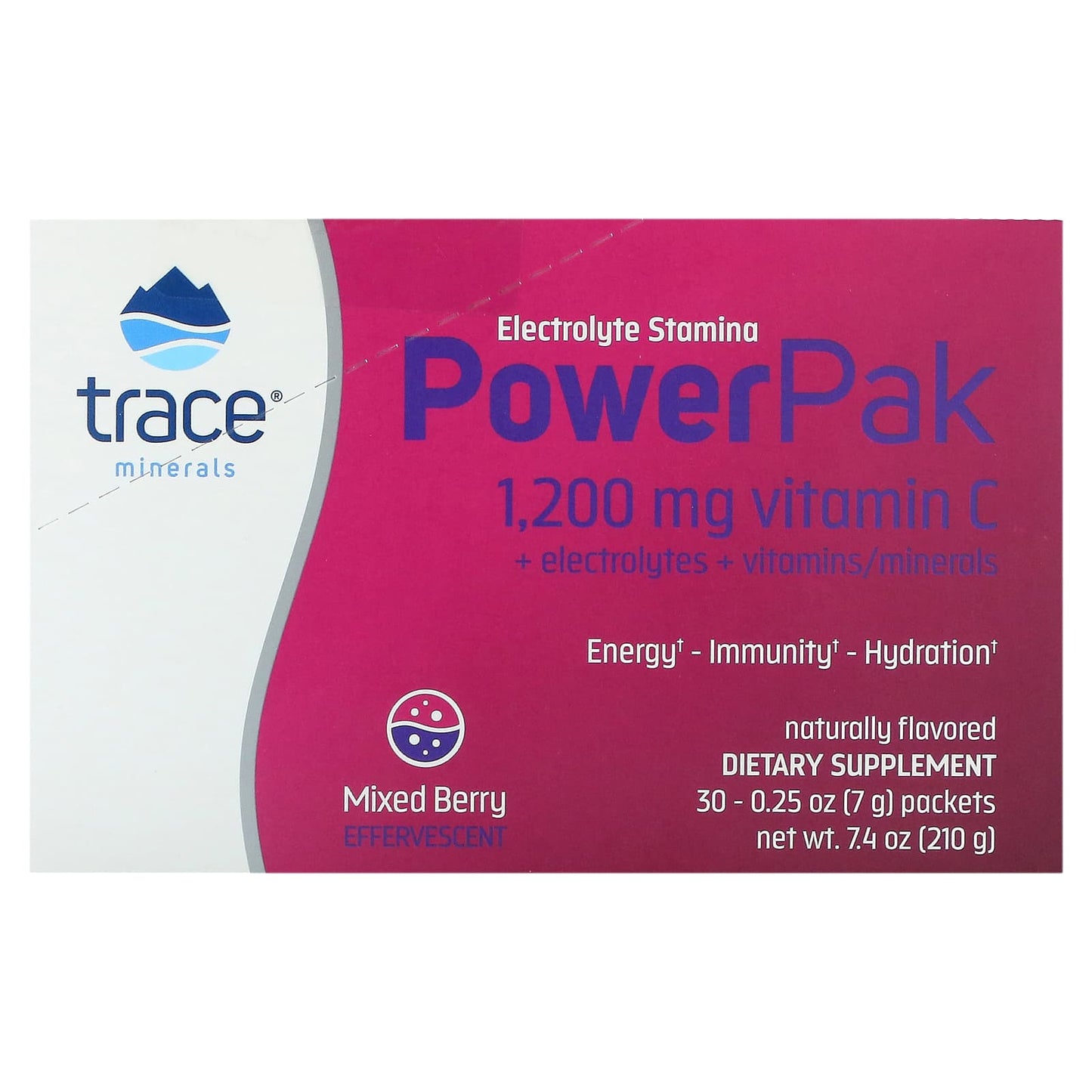 Trace Minerals ®-Electrolyte Stamina PowerPak-Mixed Berry-30 Packets-0.25 oz (7 g) Each