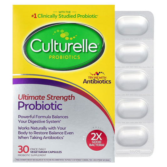 Culturelle-Probiotics-Ultimate Strength Probiotic-20 Billion CFU-30 Vegetarian Capsules