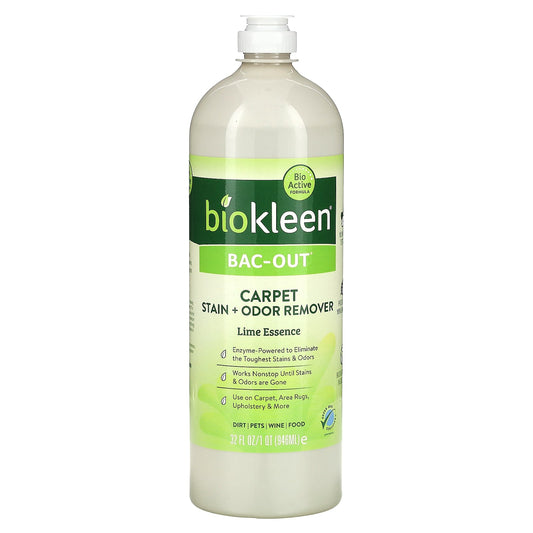 Biokleen-Bac-Out-Carpet Stain + Odor Remover-Lime Essence-32 fl oz (946 ml)