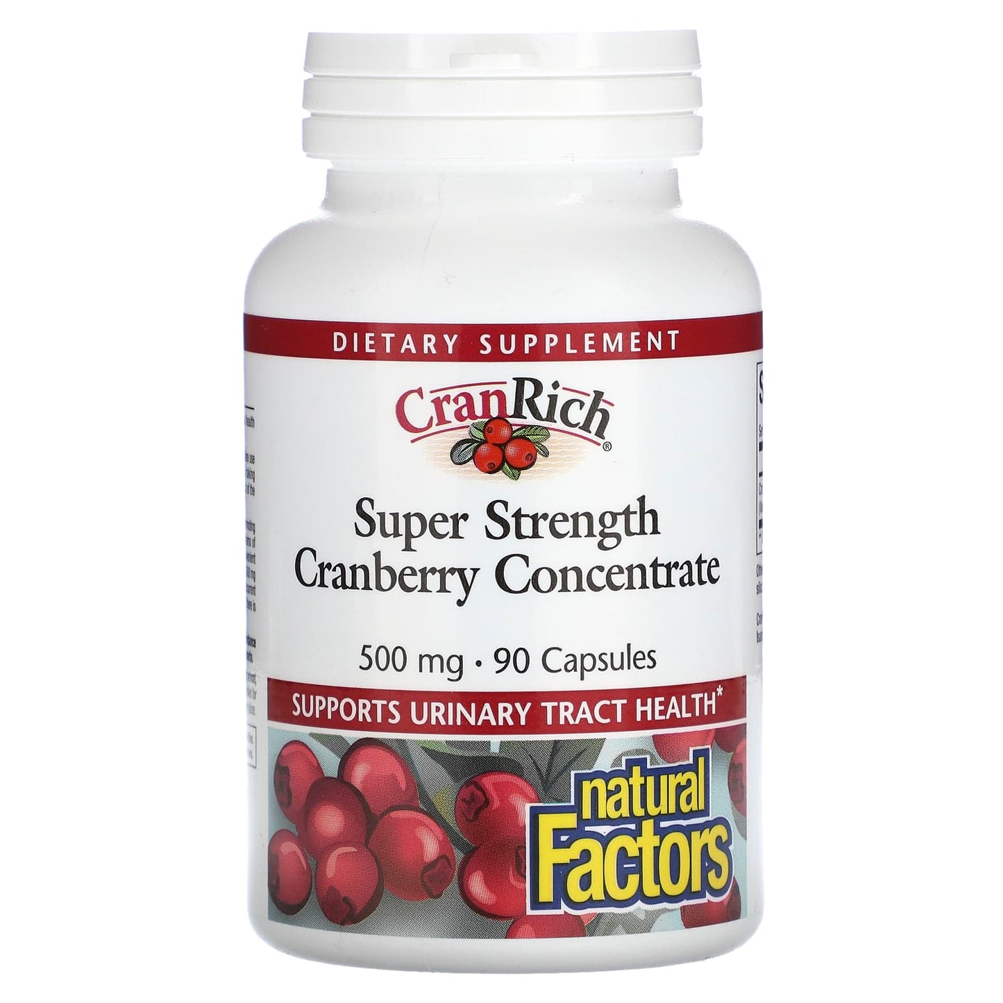 Natural Factors-CranRich-Super Strength-Cranberry Concentrate-500 mg-90 Capsules