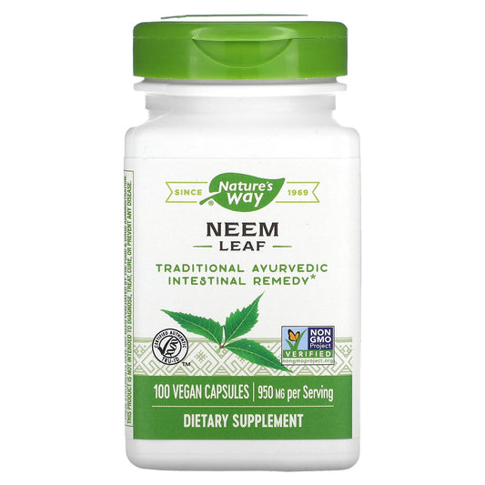 Nature's Way-Neem Leaf-950 mg-100 Vegan Capsules (475 mg per Capsule)