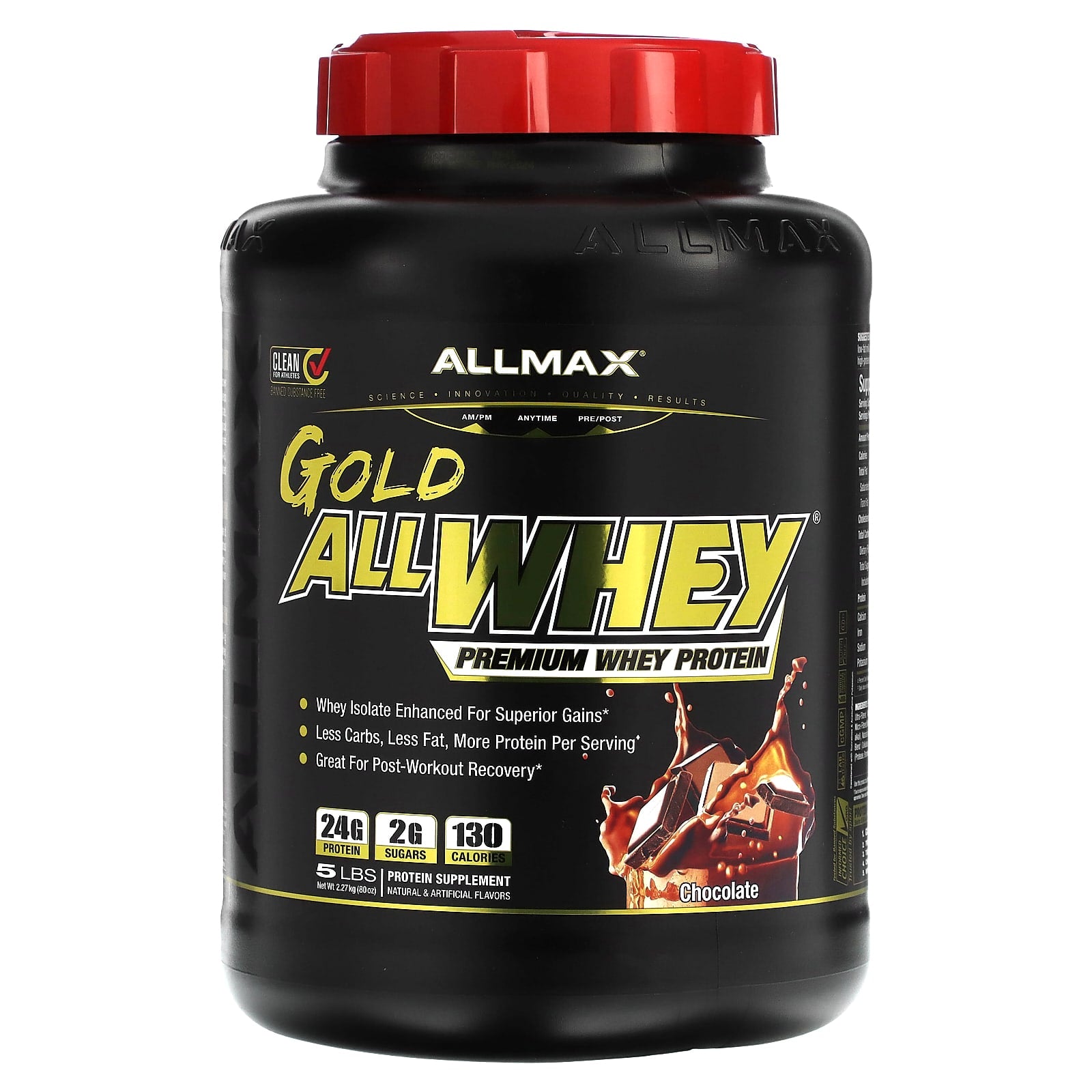 ALLMAX-Gold AllWhey-Premium Whey Protein-Chocolate-5 lbs (2.27 kg)